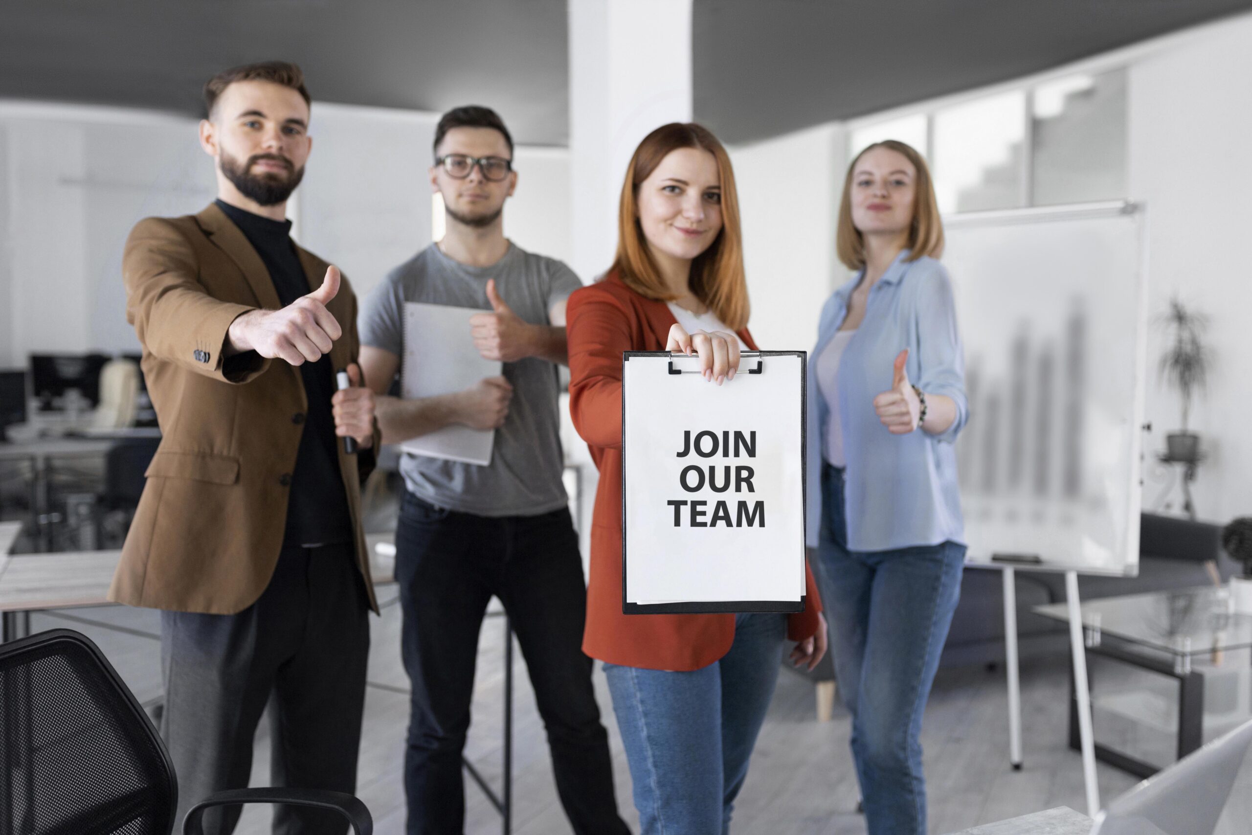 group of recruiters hiring sales people
