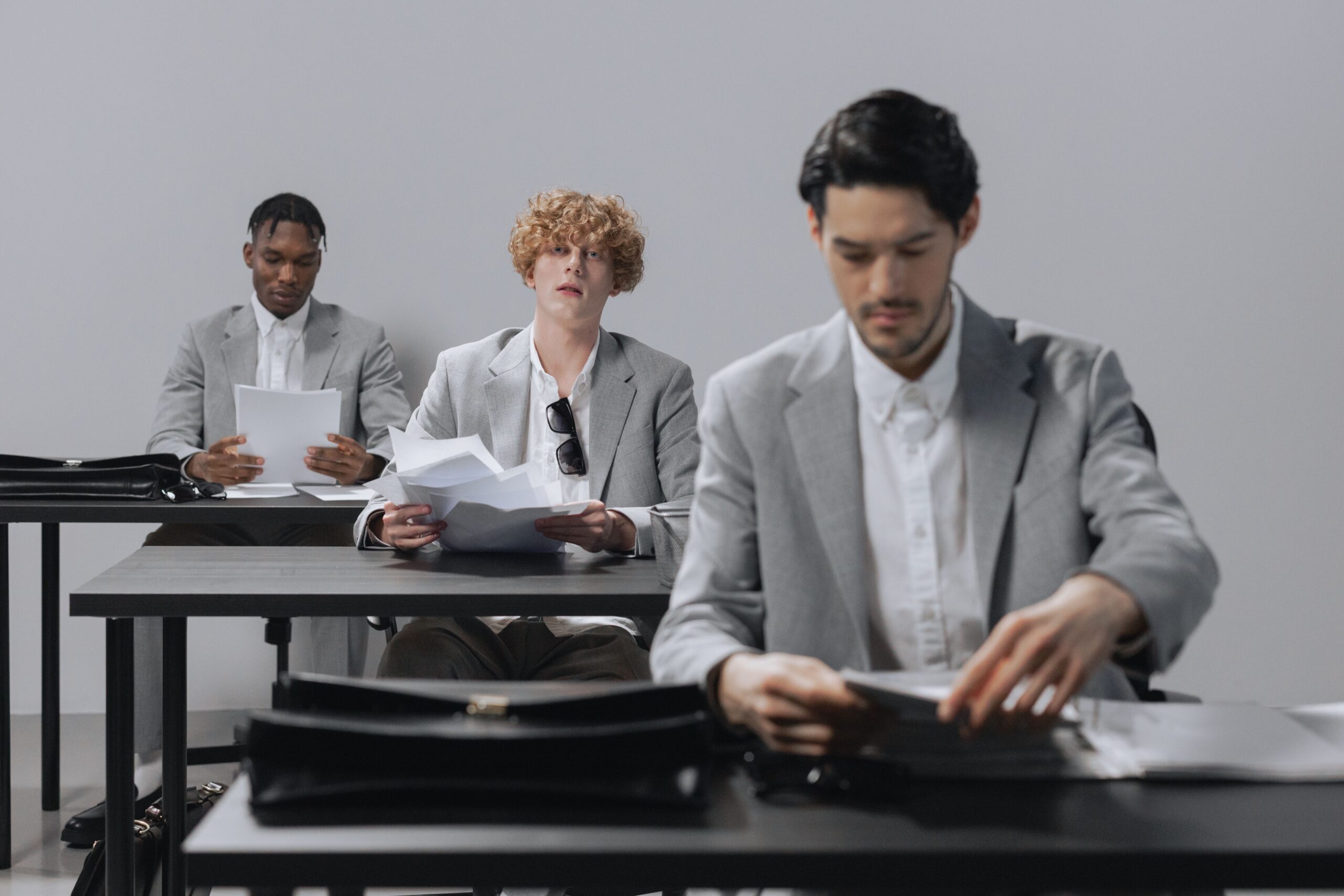 People working in an office.